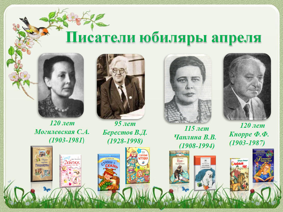 Книги юбиляры апреля